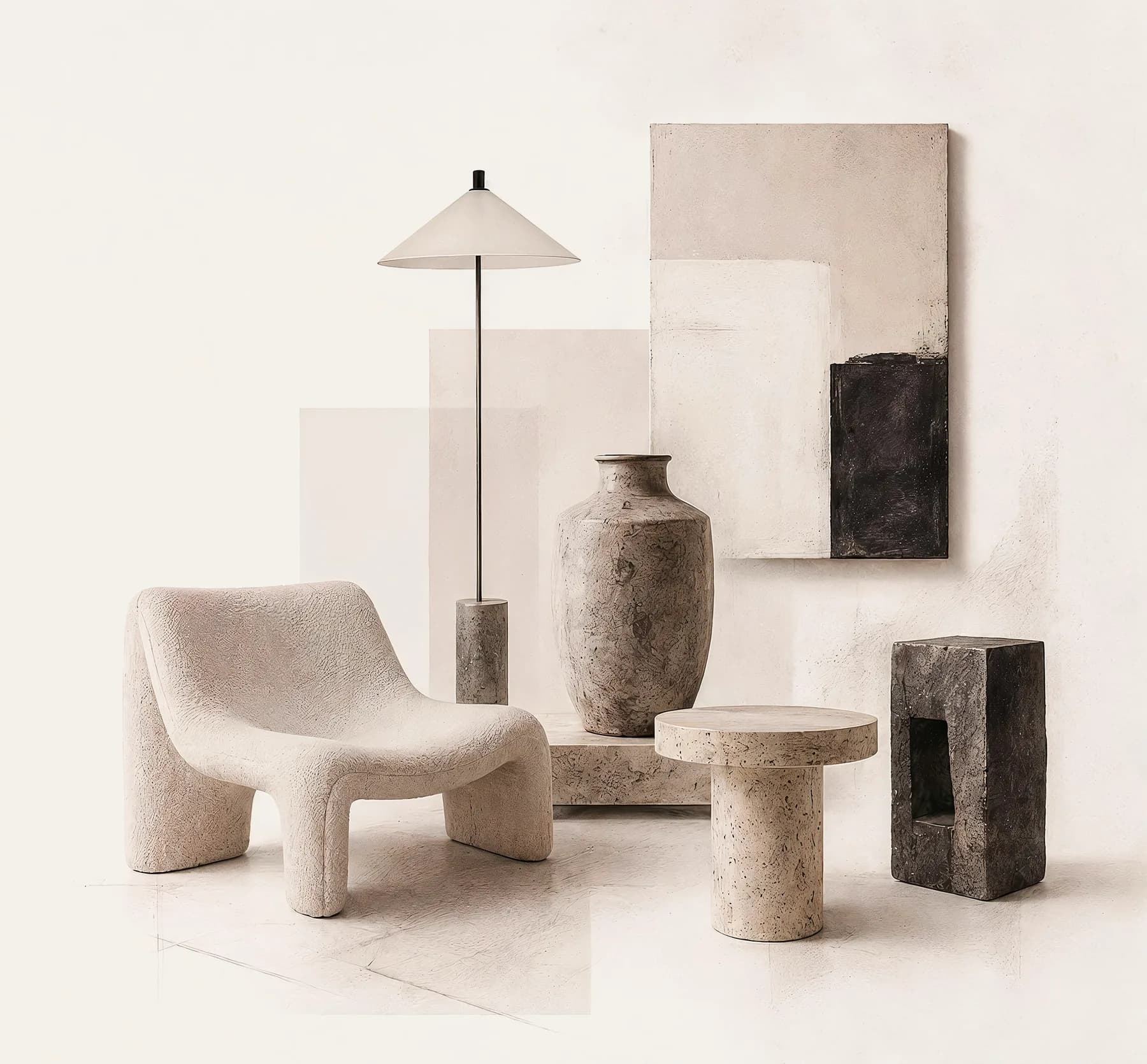 Curated furniture and objects